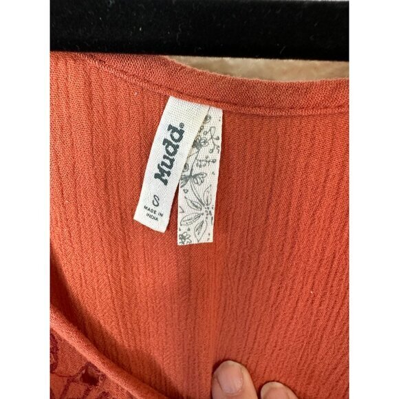 Mudd Womens Rust Tank top Small pull over‎ rayon boho summer sleeveless - Picture 3 of 7